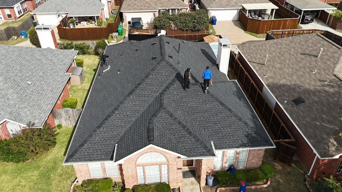 Slate & Tile Roof Repair work in progress on a College Park property